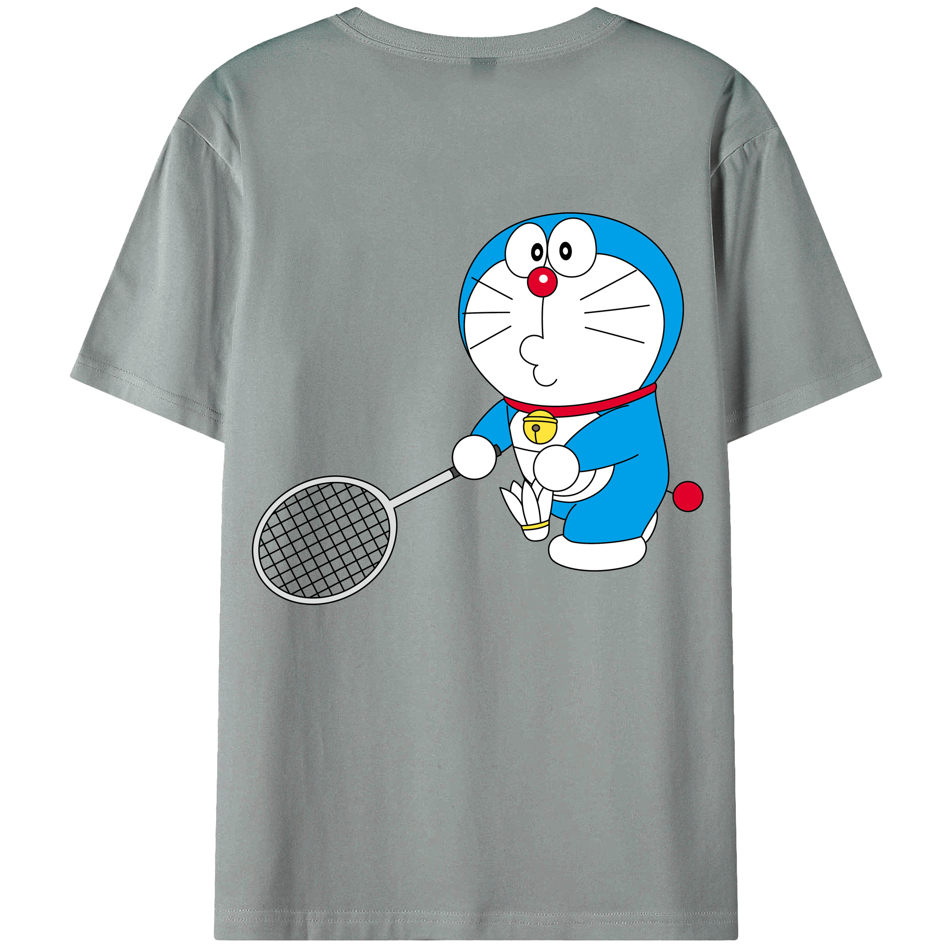 （画像用） ドラえもん Doraemon 綿100％ メンズ半袖Tシャツ（バックプリント） 通気性